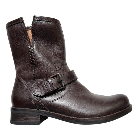 Bussola Dark Brown Leather Ankle Boots With Buckle EUR 37 - Picture 1 of 10